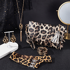 Комплекты украшений с леопардовым принтом&nbsp;SJEW-UN0001-23