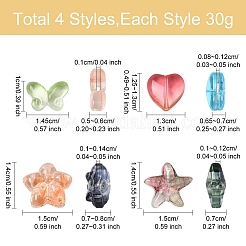 120 г 4 стиля градиентные цвета краски для выпечки прозрачные стеклянные бусины&nbsp;DGLA-YW0001-40