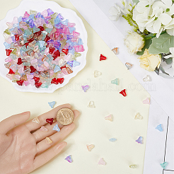 300 шт. 10-цветные прозрачные стеклянные колпачки для бусин&nbsp;GLAA-SP0001-12