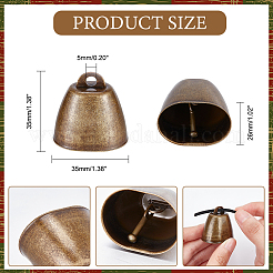 Подвески в виде железных колокольчиков в тибетском стиле&nbsp;LS-FIND-WH0034-22AB
