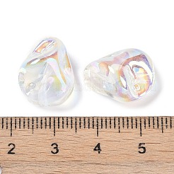 Прозрачные акриловые бусины с УФ-покрытием&nbsp;OACR-S145-14