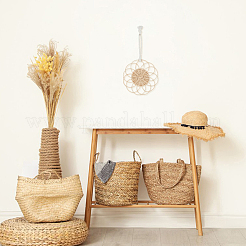 1 комплект настенных цветочных украшений ручной работы из макраме из хлопка&nbsp;AJEW-DC0001-21