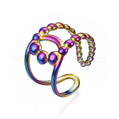 Полые двойные кольца на манжетах&nbsp;RJEW-N038-016