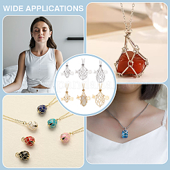 6 шт. 2-х цветная латунная цепочка для изготовления ожерелья в стиле макраме&nbsp;NJEW-PH01562