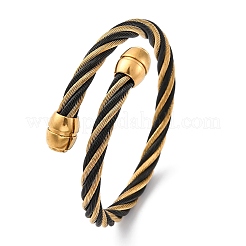 Браслеты-торсионы из нержавеющей стали 304 для женщин&nbsp;BJEW-P310-25MC