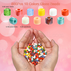 800шт 10 цвета стеклянные бусины&nbsp;GLAA-CJ0001-72