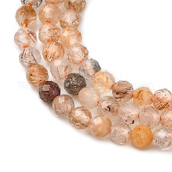 Нити бусин из натурального рутилированного кварца&nbsp;G-D314-A01-2mm