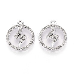 Подвески из сплава со стразами&nbsp;PALLOY-T091-21M-P