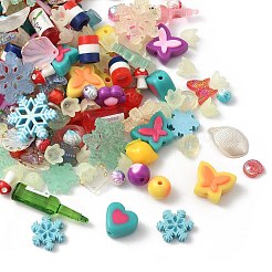 Бусины и подвески из непрозрачной смолы&nbsp;RESI-XCP0001-10