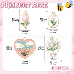 20шт 4 стиля подвески из сплава с эмалью&nbsp;ENAM-YW0008-27