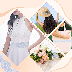 2 ярд цветочной кружевной отделки из полиэстера&nbsp;OCOR-CY0001-19A