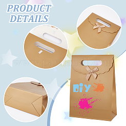 Прямоугольные бумажные подарочные пакеты&nbsp;CARB-WH0017-14B-02