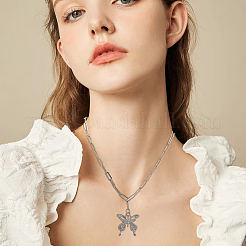 10 шт. 667 нержавеющая сталь цепочка-скрепка ожерелье&nbsp;NJEW-BBC0001-48C-P