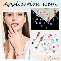 3 нить 3-х цветных прозрачных стеклянных бусин&nbsp;GLAA-PA0001-07