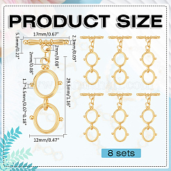 8шт латунные застежки&nbsp;KK-ME0002-32