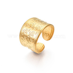 Кольцо-манжета с открытым змеевидным узором из нержавеющей стали 304 с ионным покрытием (IP)&nbsp;LS-RJEW-S405-257G