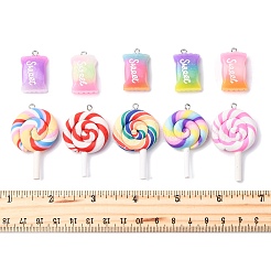 10шт 2 стиля подвески из смолы&nbsp;RESI-FP0001-31