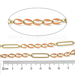 Цепи Figaro из нержавеющей стали 304 с эмалью&nbsp;CHS-U003-02G-17