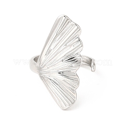 Кольцо-манжета в форме ракушки из нержавеющей стали 304 для женщин&nbsp;RJEW-E063-12P