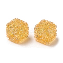 Бусины из смоляного хрусталя в форме куба друзи&nbsp;RESI-C038-02H