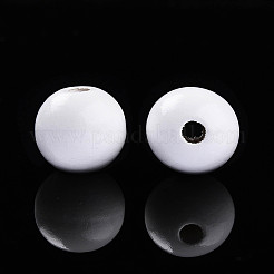 Расписные бусы из натурального дерева&nbsp;WOOD-A018-16mm-19