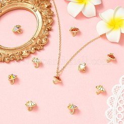 9шт 3 цвета латунные эмалевые подвески&nbsp;KK-CJ0014-16