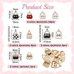 42шт 10 стиля подвески из сплава с эмалью&nbsp;ENAM-OC0001-20