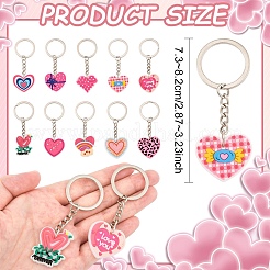 10шт 10 стиля ПВХ брелки&nbsp;KEYC-YW0001-23