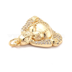 Кулоны из экологически чистой латуни с микропаве и кубическим цирконием&nbsp;KK-K2685-12G