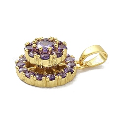 Латунные микро проложить кубического циркония подвески&nbsp;ZIRC-I055-08G-01