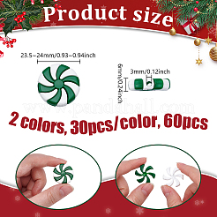 60шт 2 цвета пластиковые бусины&nbsp;KY-UN0001-08