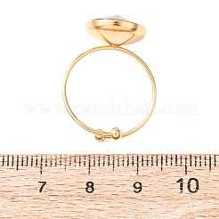 Кольца-манжеты из нержавеющей стали 304 со стеклянными вставками для женщин&nbsp;RJEW-K309-41C