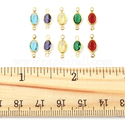 100 шт. 5-х цветные латунные подвески-соединители из стекла K9&nbsp;KK-FS0001-66