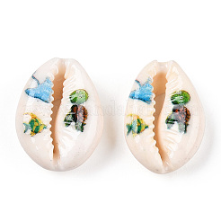 Набивные бусины из раковин каури&nbsp;SSHEL-ZX006-05B