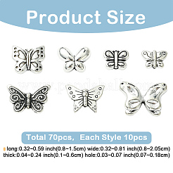 70шт 7 стиля бусины из сплава в тибетском стиле&nbsp;FIND-YW0009-53