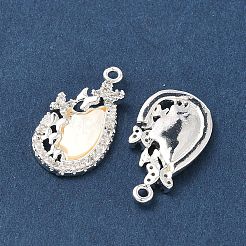 Латунные микропаве прозрачные подвески с фианитом&nbsp;KK-C168-28S