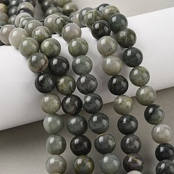 Нити бусин из натурального зеленого рутилированного кварца&nbsp;G-P325-03-10mm