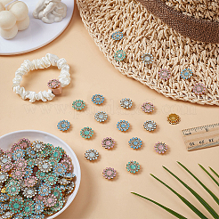 120шт 4 цвета железные стразы кабошоны&nbsp;FIND-FG0004-57