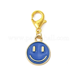 Улыбающееся лицо эмалированный сплав подвесные украшения&nbsp;HJEW-JM02890