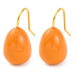 Женские серьги-капли из нержавеющей стали 304 с эмалью&nbsp;EJEW-U023-01G-02