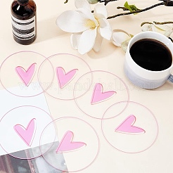 6шт прозрачные акриловые коврики для чашек&nbsp;AJEW-FG0002-10B