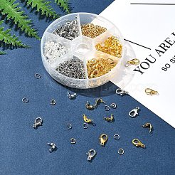 Наборы для самостоятельного изготовления застежек-карабинов из цинкового сплава&nbsp;DIY-FS0006-92