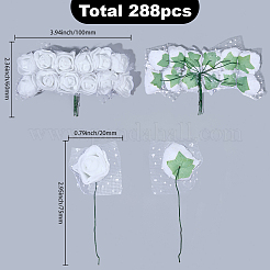 288шт. искусственный цветок из пенопласта и железа&nbsp;AJEW-SP0003-58A