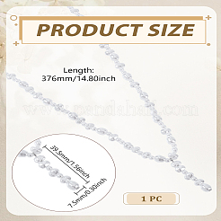 1шт пластиковый искусственный жемчуг самородки подвеска ожерелье&nbsp;NJEW-LP0007-26