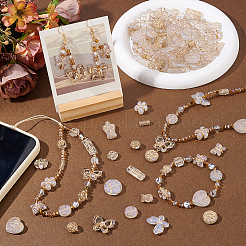 120 шт. 15 стиля прозрачные акриловые бусины с металлическим плетением&nbsp;MACR-GA0001-06