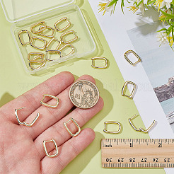 10 пара латунных серег-колец Huggie Hoop&nbsp;EJEW-ME0001-08G