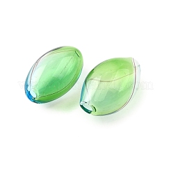 Прозрачные бусины из дутого стекла ручной работы&nbsp;X-GLAA-T012-06