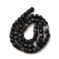 Натуральный черный агат бисер нитей&nbsp;G-F797-A19-01