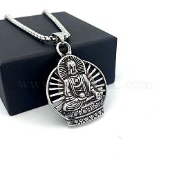 Винтажные панк-кулоны в виде Будды из нержавеющей стали 304 для мужчин.&nbsp;MR6737