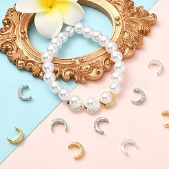 12 шт. 3-цветные латунные прозрачные кубические циркониевые бусины&nbsp;KK-CJ0003-80